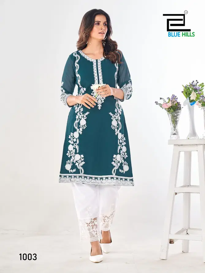 Ahana By Blue Hills Designer Georgette Kurti With Bottom Wholesale Shop In Surat
